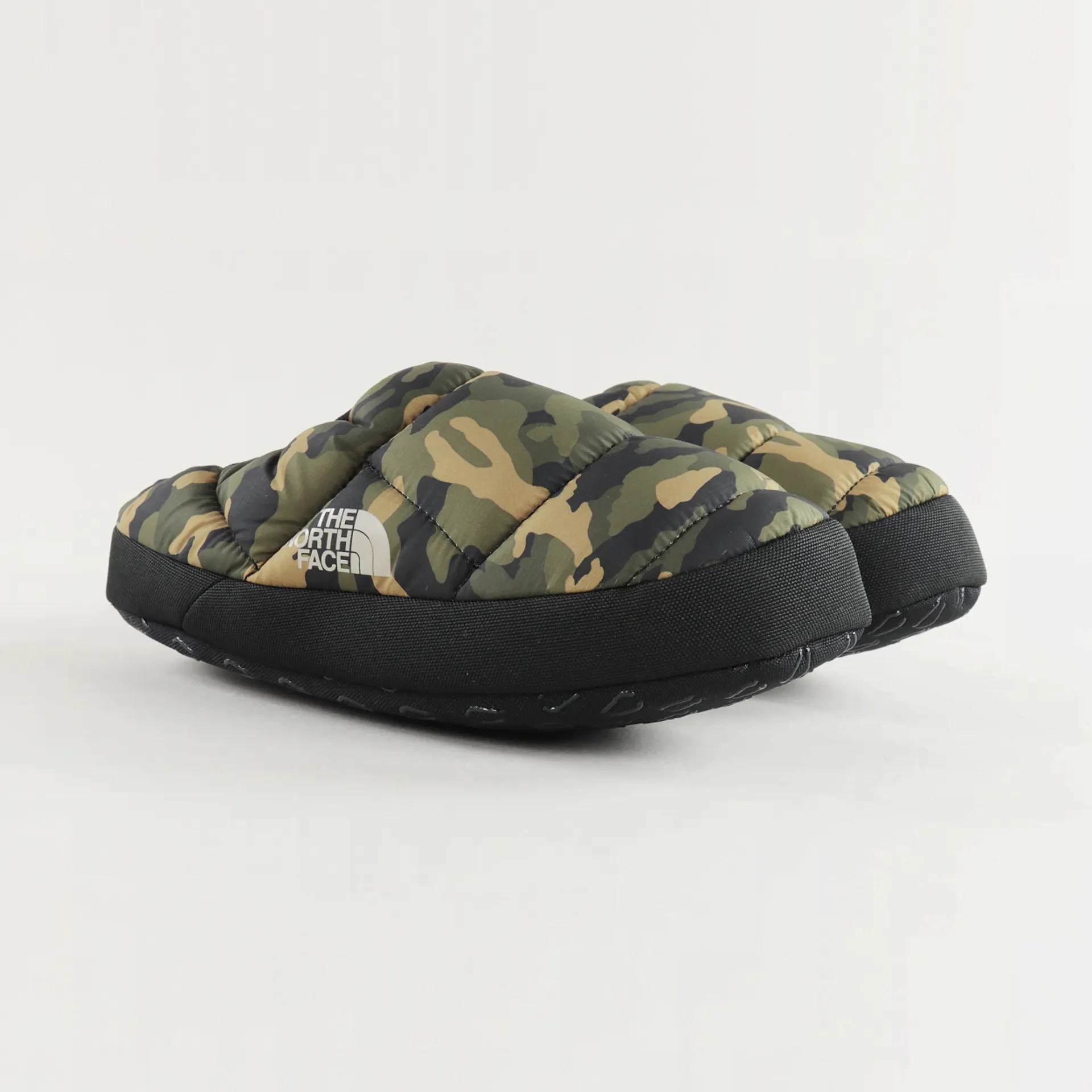 Camo Slippers Puffer Mule Slippers The North Face Mens Nuptse Tent