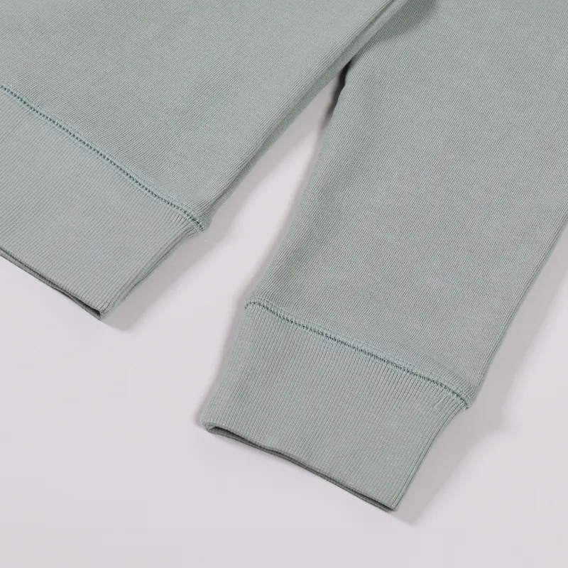 Nudie Jeans Samuel Logo Sweat Pale Green-2