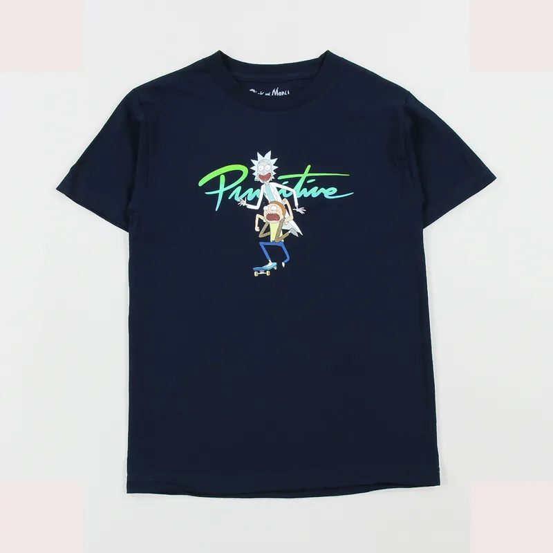 Primitive x Rick And Morty Nuevo Skate T Shirt Navy