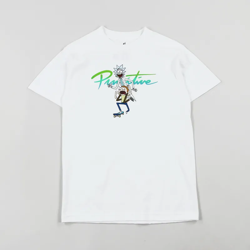 Primitive x Rick And Morty Nuevo Skate T Shirt White