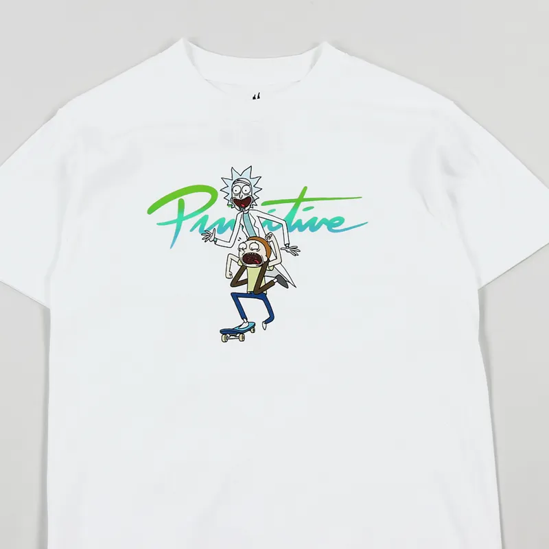 Primitive x Rick And Morty Nuevo Skate T Shirt White-1
