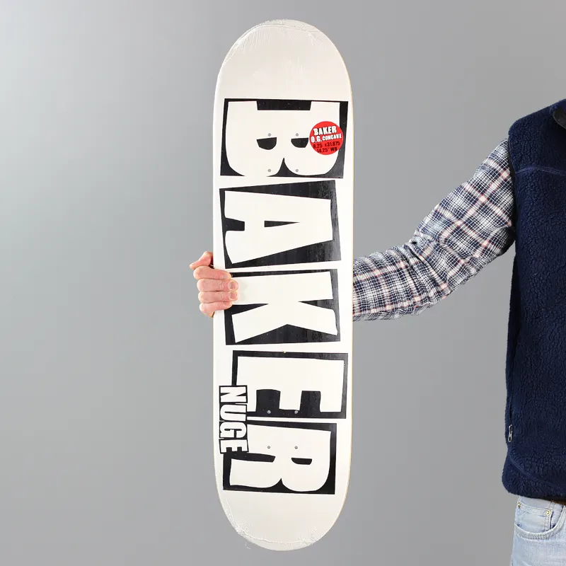 Baker Nuge Logo Deck White 8.25 Inch