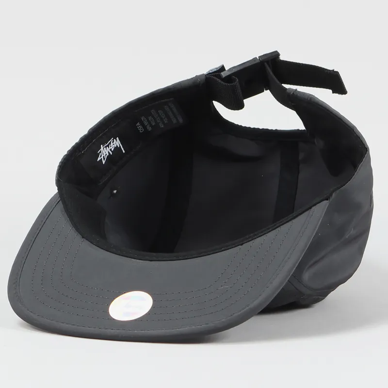Stussy Nylon Poly Stock Logo Camp Cap Charcoal-3