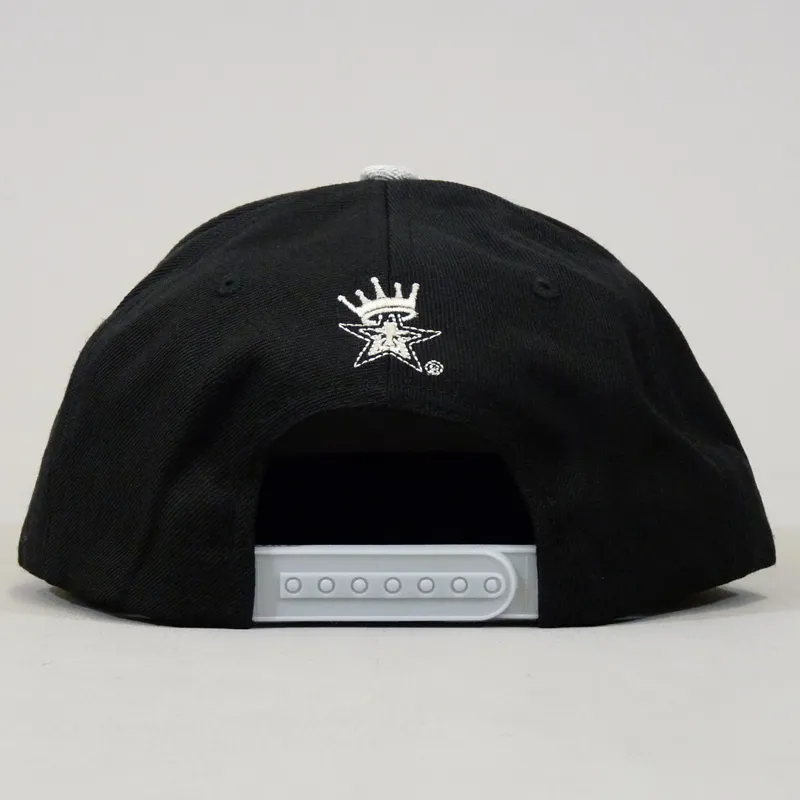 Obey Athletics Snapback Cap - Black and Heather Grey-3