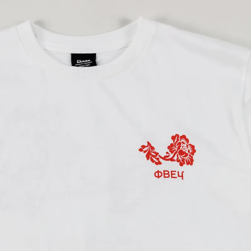 Obey Flower T Shirt White-2