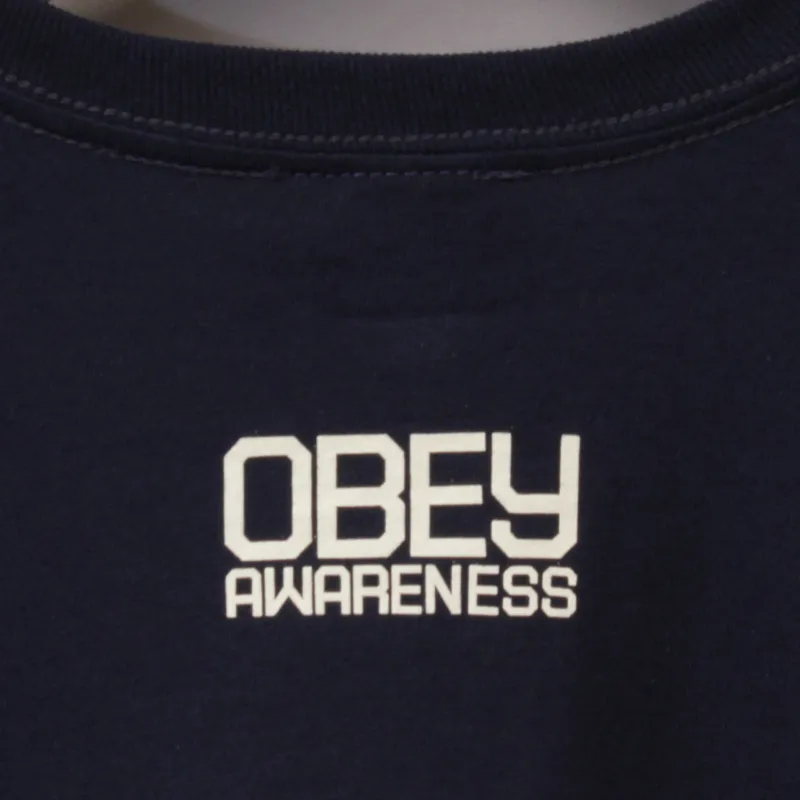 Obey Honor the Treaties T Shirt - Navy-2