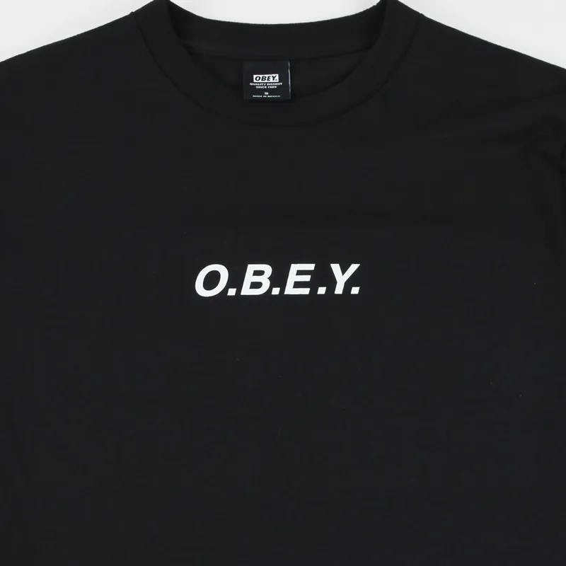 Obey O.B.E.Y. Long Sleeve T-Shirt Black-1