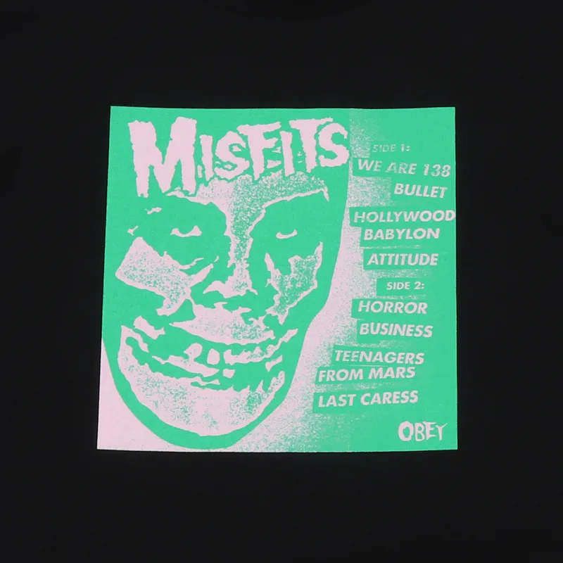 Obey x Misfits 7 inch Cover T Shirt Black-1