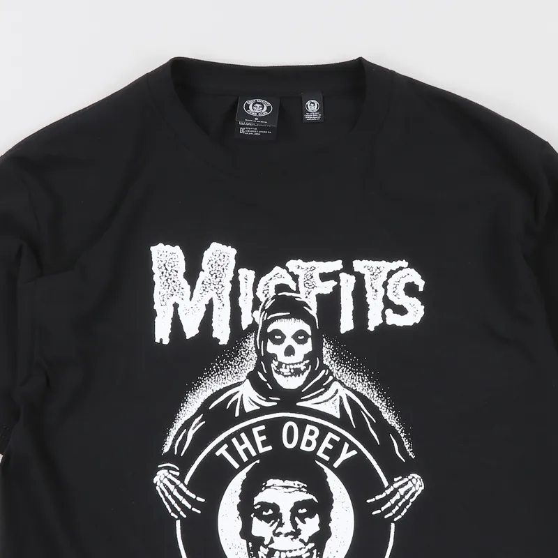 Obey x Misfits Decades T Shirt Black-1