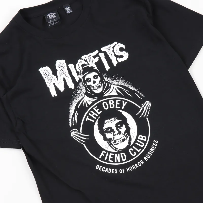 Obey x Misfits Decades T Shirt Black-2