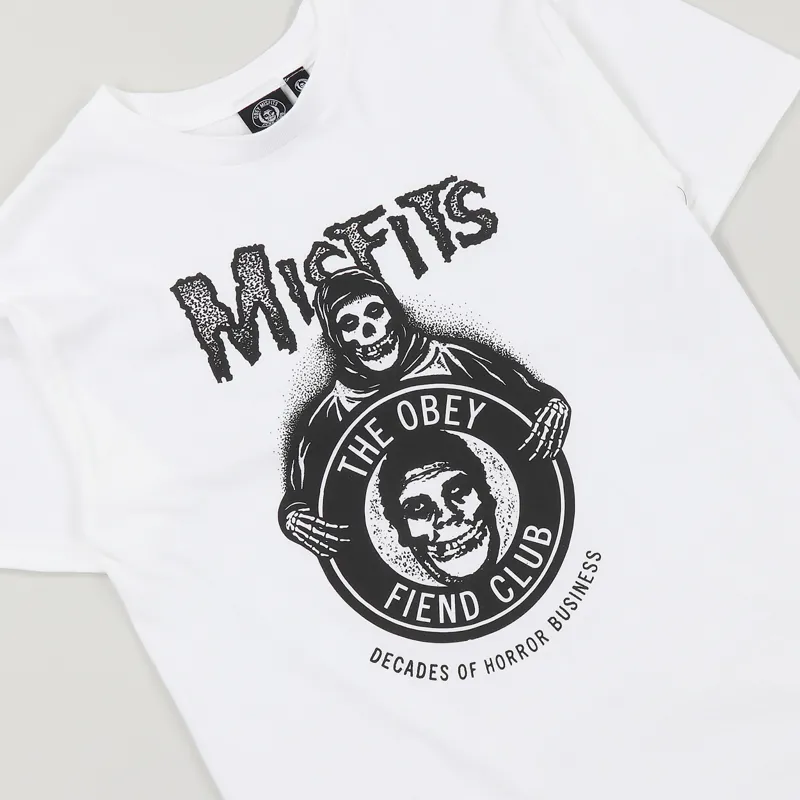 Obey x Misfits Decades T Shirt White-2