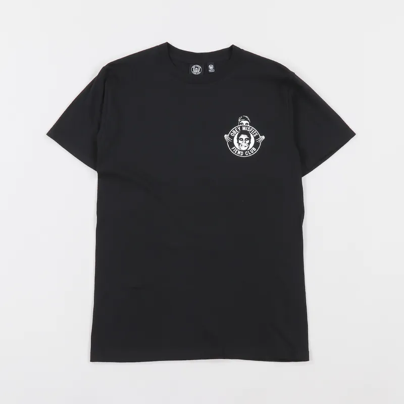 Obey x Misfits Fiend Club T Shirt Black-1