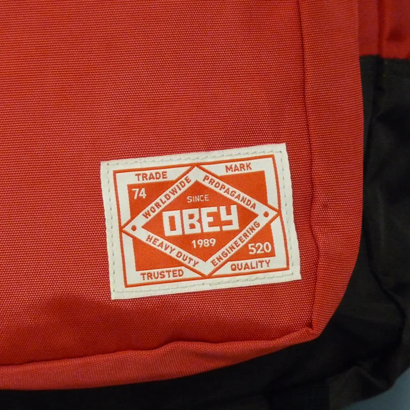 Obey Commuter Pack Bag - Red and Brown-1