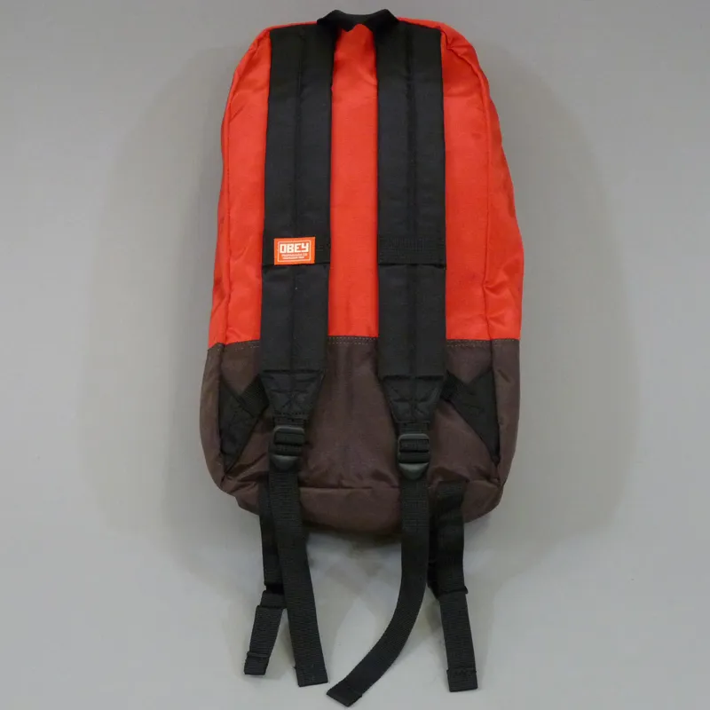 Obey Commuter Pack Bag - Red and Brown-2