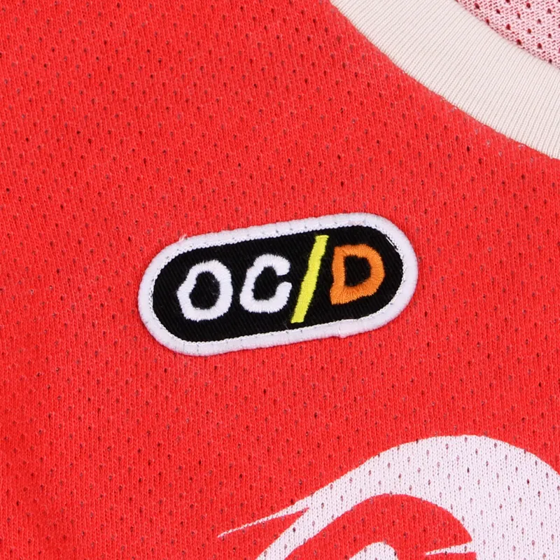 Deus x Ornamental Conifer OCD Moto 1 Long Sleeve T Shirt Multi Red-1