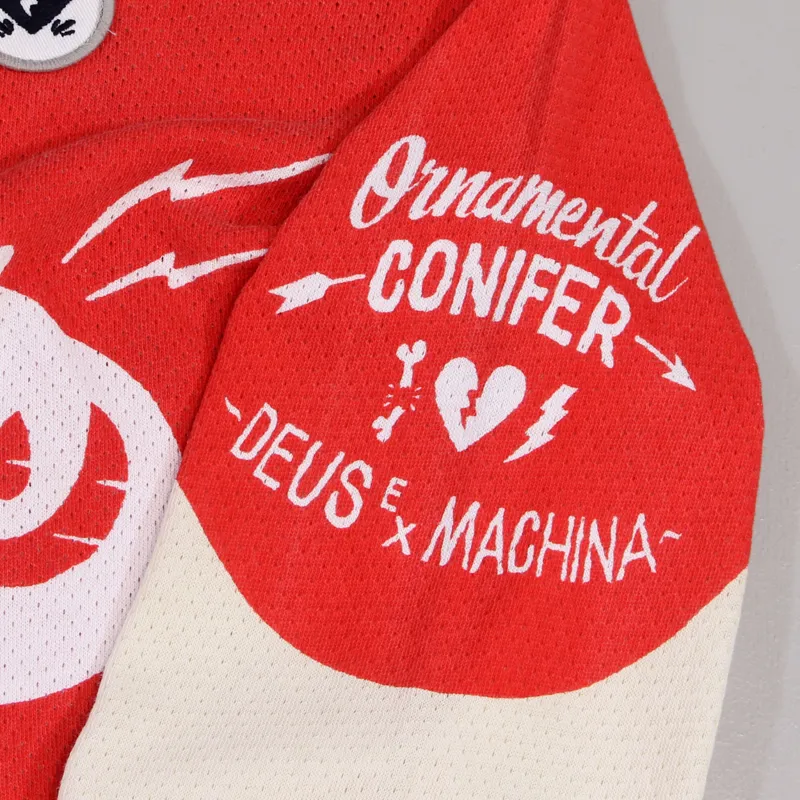 Deus x Ornamental Conifer OCD Moto 1 Long Sleeve T Shirt Multi Red-5
