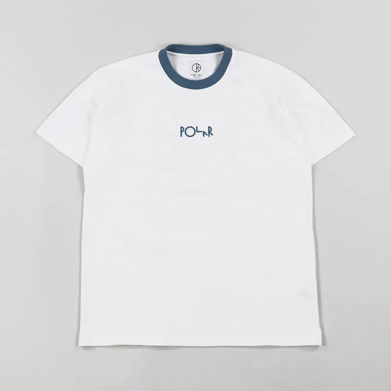 Polar Skate Co. Offside T Shirt White Grey Blue-1