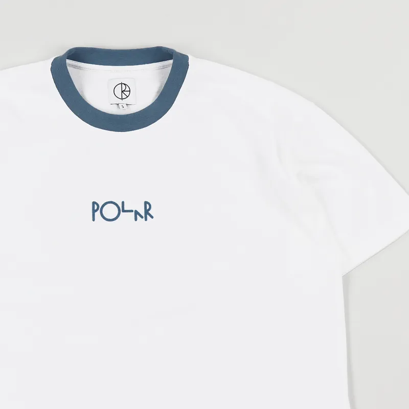 Polar Skate Co. Offside T Shirt White Grey Blue-2