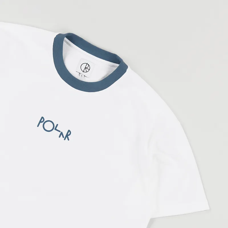 Polar Skate Co. Offside T Shirt White Grey Blue-3