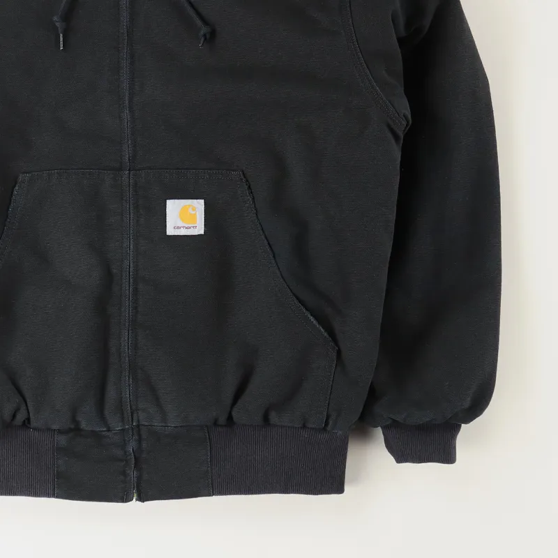 Carhartt WIP Mens OG Active Canvas Winter Logo Jacket Black