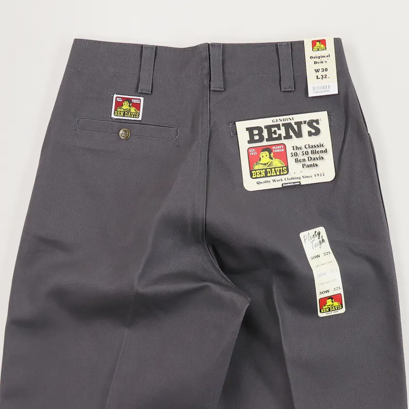 Ben Davis Mens Twill Original Bens Work Pants Charcoal Grey