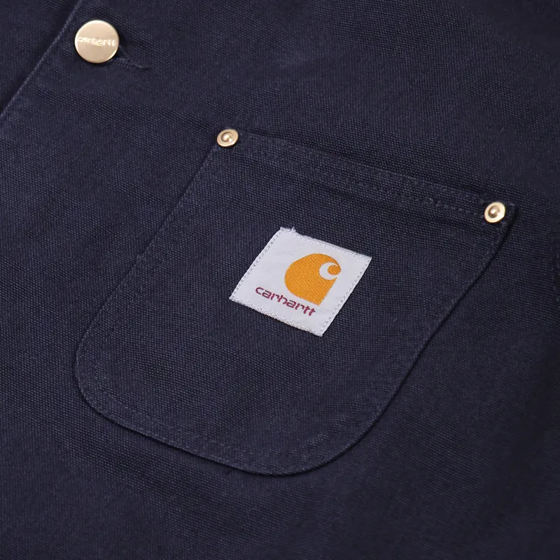 Carhartt WIP Mens Canvas OG Chore Coat Jacket Dark Navy Black
