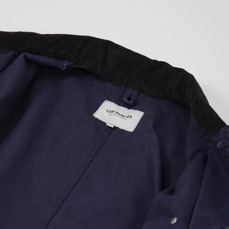 Carhartt WIP Mens Canvas OG Chore Coat Jacket Dark Navy Black Carhartt WIP Mens Canvas OG Chore Coat Jacket Dark Navy Black