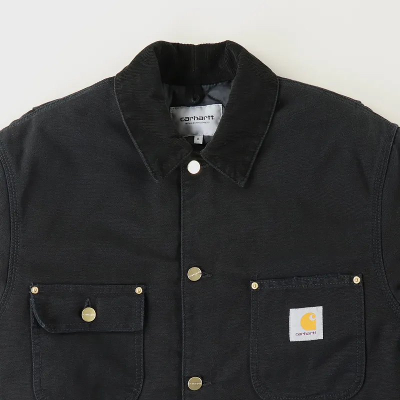 Carhartt WIP Mens OG Chore Coat Winter Quilted Jacket Black