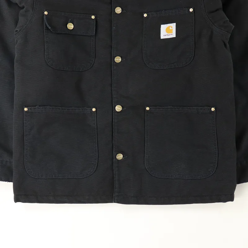 Carhartt WIP Mens OG Chore Coat Winter Quilted Jacket Black