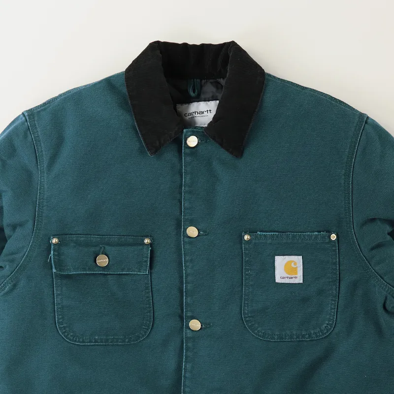 Carhartt WIP OG Chore Coat Organic Winter Jacket Duck Blue Black