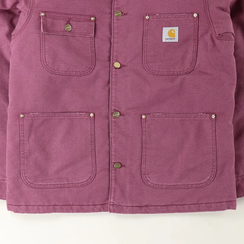 Carhartt WIP OG Chore Coat Dusty Fuchsia Black