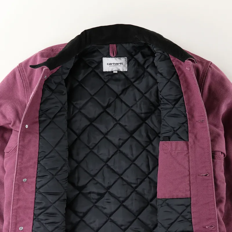 Carhartt WIP OG Chore Coat Dusty Fuchsia Black-4