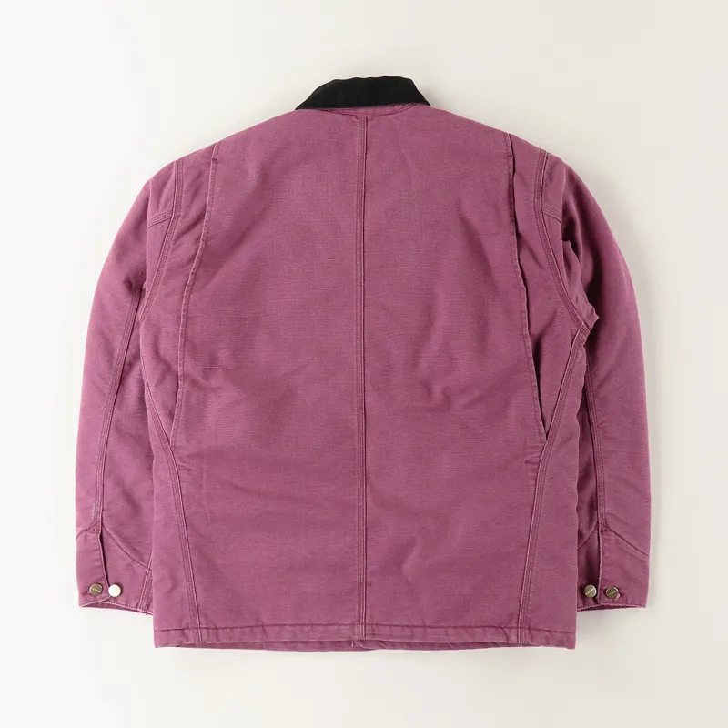 Carhartt WIP OG Chore Coat Dusty Fuchsia Black-5