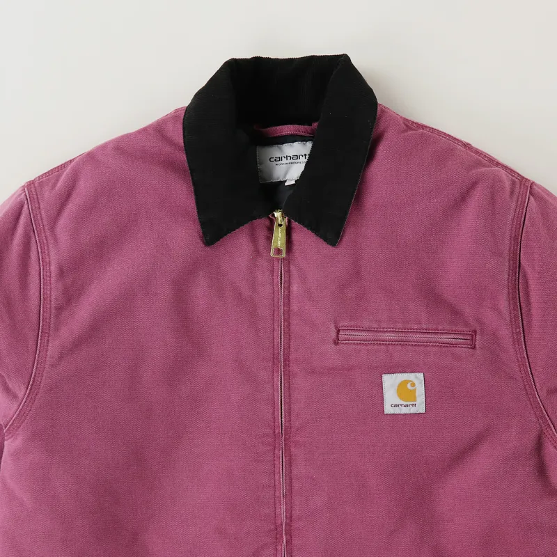 Carhartt WIP OG Detroit Jacket Dusty Fuchsia Black-1