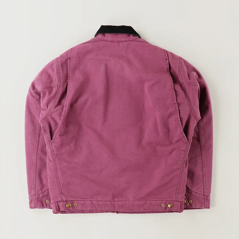 Carhartt WIP OG Detroit Jacket Dusty Fuchsia Black-5
