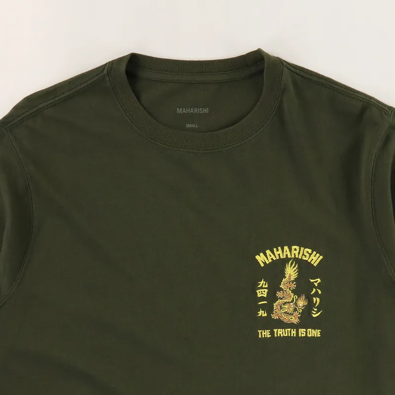 Maharishi OG Sun Dragon T Shirt Military Olive-1