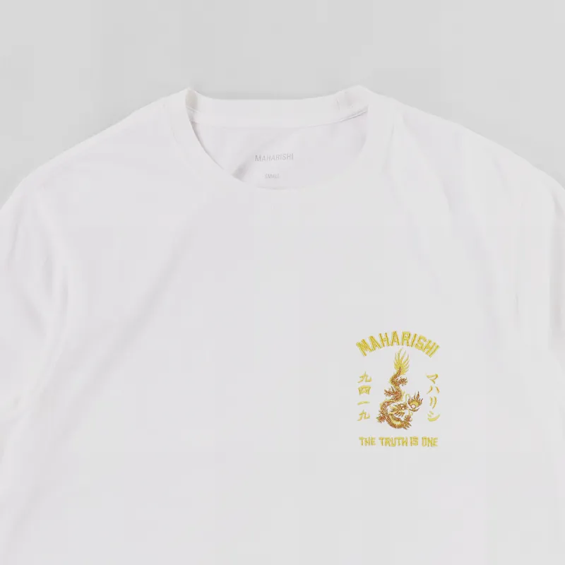 Maharishi OG Sun Dragon T Shirt White-1