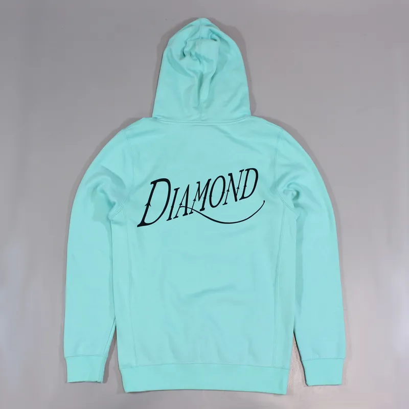 Diamond Supply Co. Old Script Hoodie Diamond Blue-4