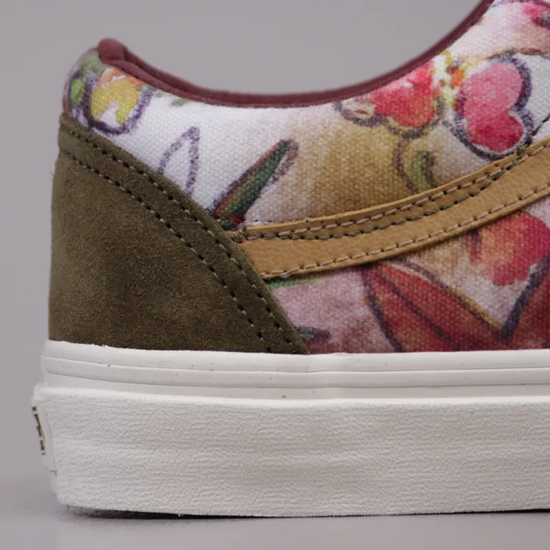 Vans Old Skool Reissue CA Shoes Camo Floral Dark Olive-1