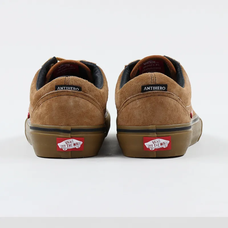 Vans x Anti Hero Old Skool Pro Skate Shoes Cardiel Camel Brown