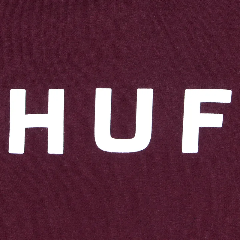 Huf Original Logo Pullover Hoodie Wine-1