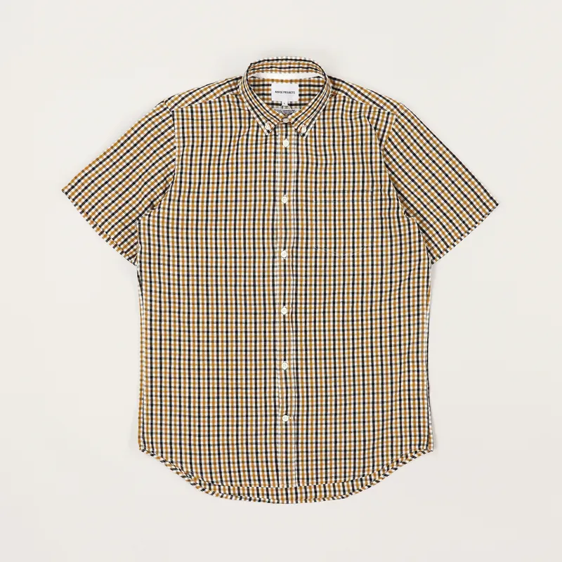 Norse Projects Osvald BD Gingham Shirt Sunwashed Yellow