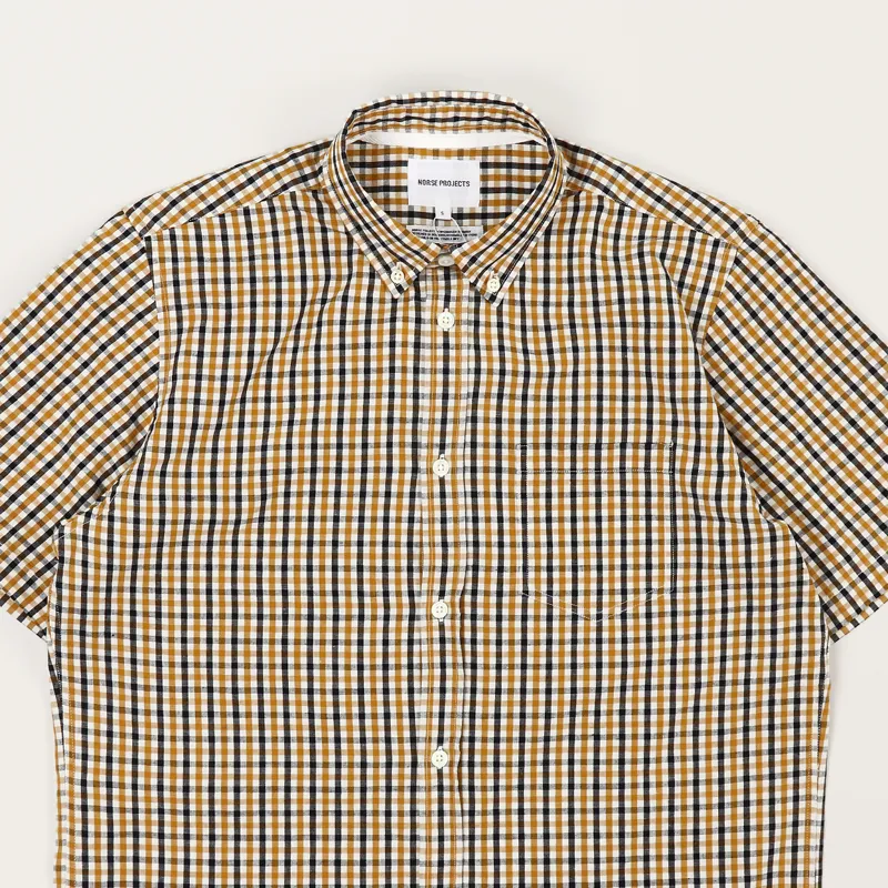 Norse Projects Osvald BD Gingham Shirt Sunwashed Yellow-1