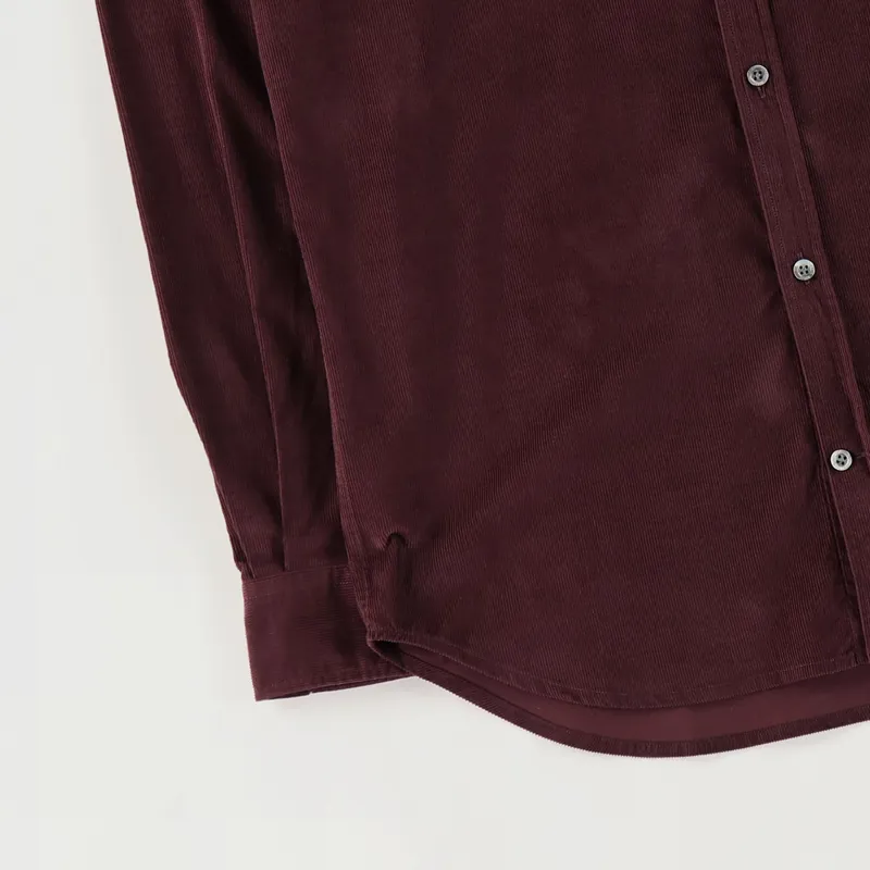 Norse Projects Osvald Corduroy Shirt Mulberry Red-2