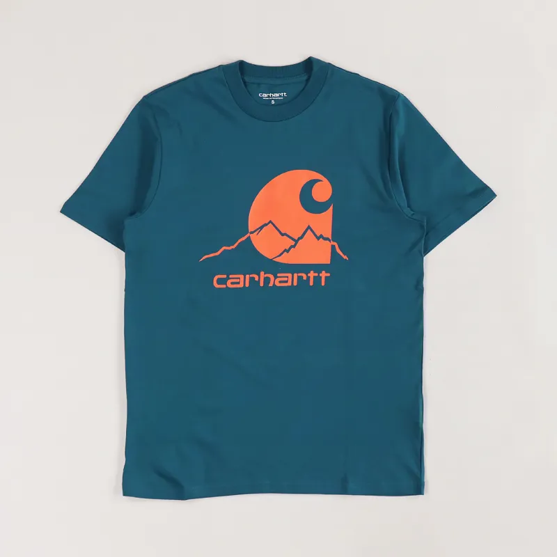 Carhartt WIP Outdoor C T Shirt Moody Blue Clockwork