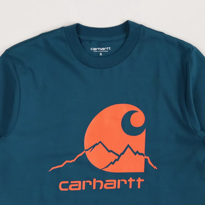 Carhartt WIP Outdoor C T Shirt Moody Blue Clockwork-1