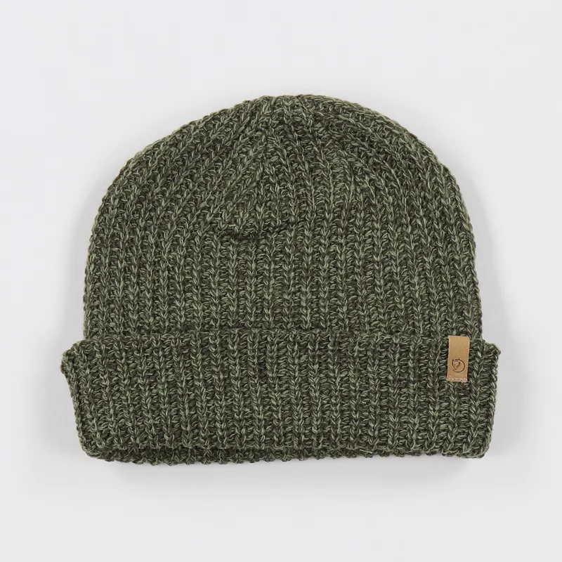 Fjallraven Ovik Melange Beanie Dark Olive