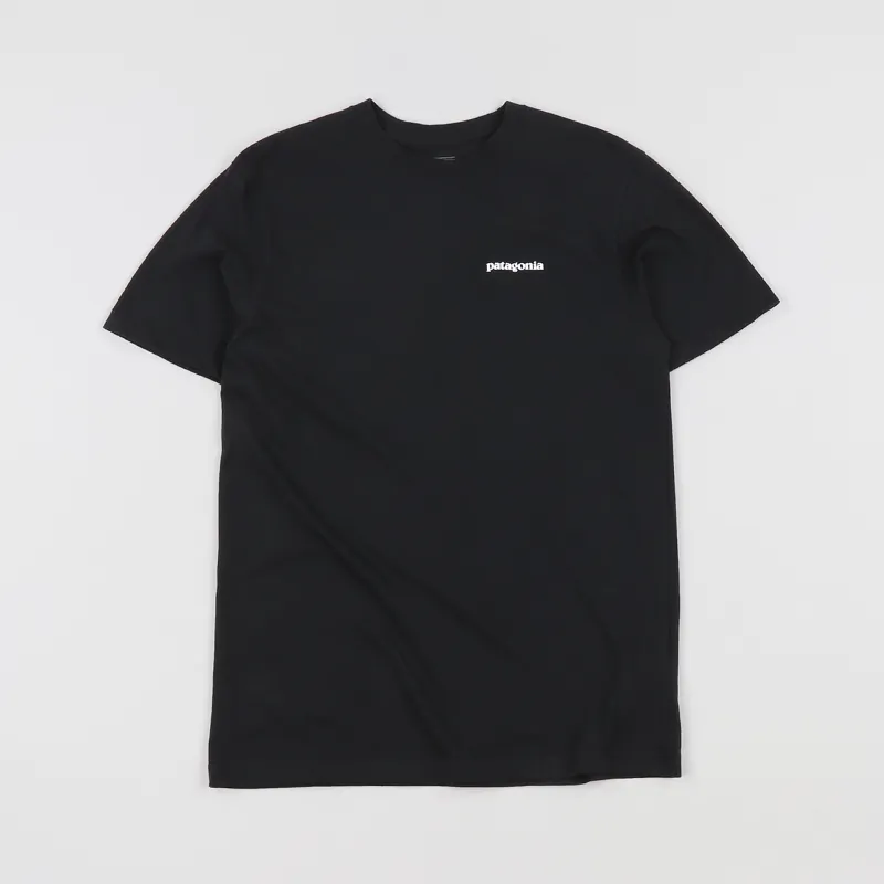 Patagonia Mens Short Sleeved Graphic P6 Logo Tee Shirt Black