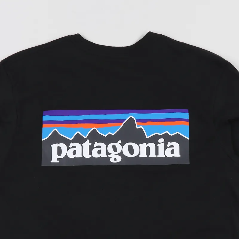 Patagonia P-6 Logo T Shirt Black-3