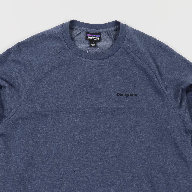 Patagonia P 6 Logo Lightweight Crew Sweat Dolomite Blue